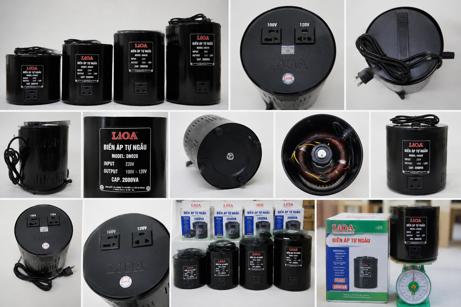 chọn biến áp tự ngẫu LiOA 2000VA chuẩn