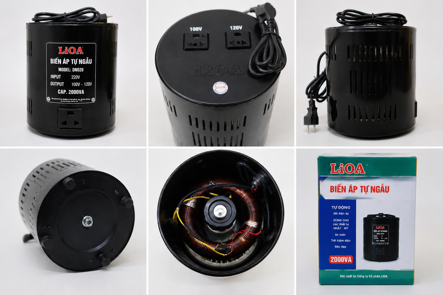 biến áp tự ngẫu LiOA 2000VA và ổn áp